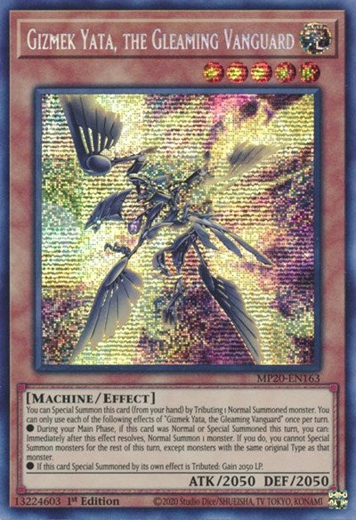 Gizmek Yata, the Gleaming Vanguard [MP20-EN163] Prismatic Secret Rare | North Game Den