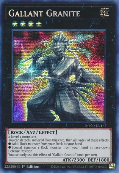 Gallant Granite [MP20-EN167] Prismatic Secret Rare | North Game Den