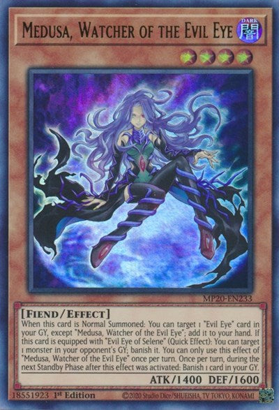 Medusa, Watcher of the Evil Eye [MP20-EN233] Ultra Rare | North Game Den