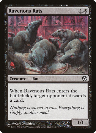 Ravenous Rats [Duels of the Planeswalkers] | North Game Den