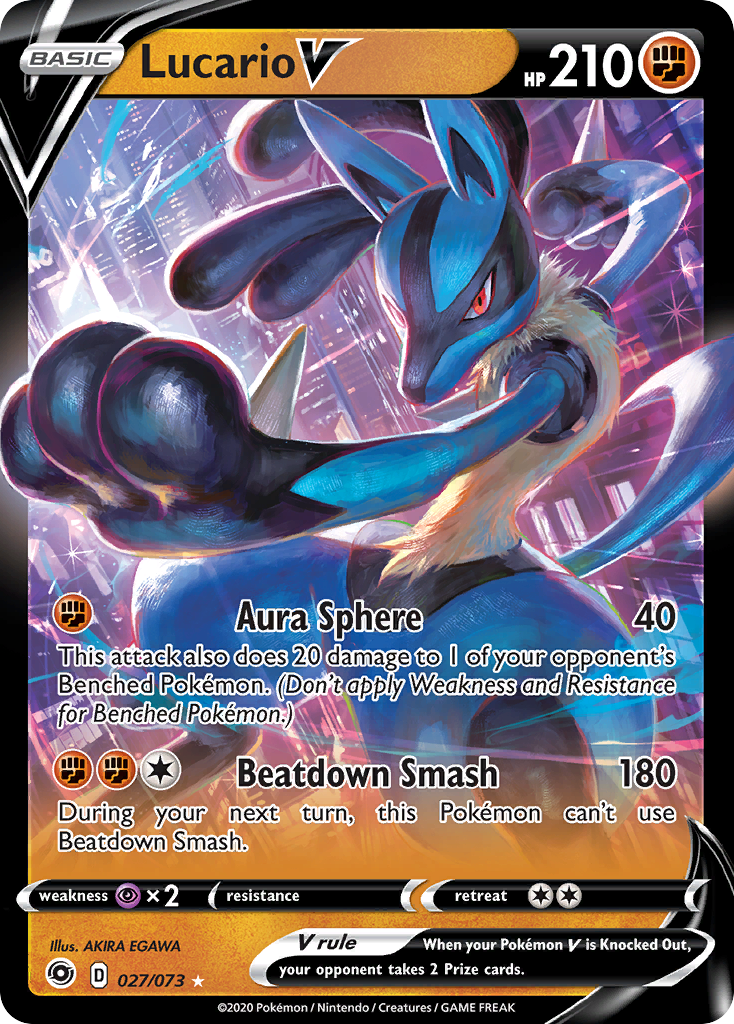 Lucario V (027/073) [Sword & Shield: Champion's Path] | North Game Den