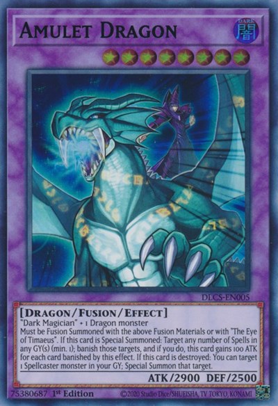 Amulet Dragon (Green) [DLCS-EN005] Ultra Rare | North Game Den