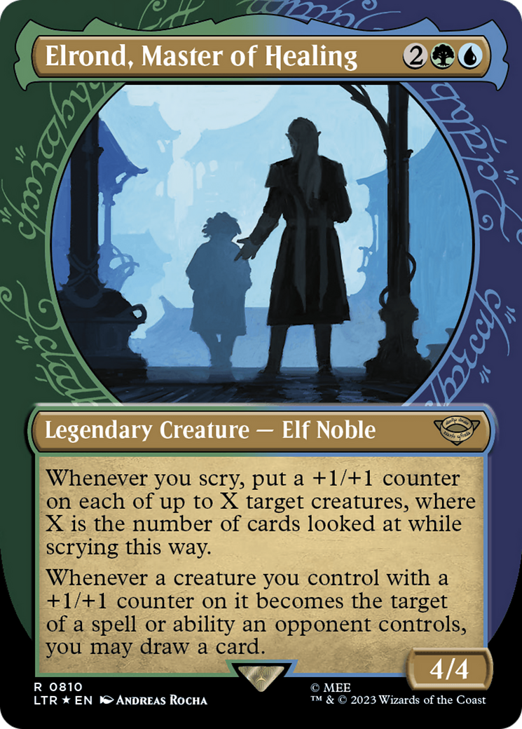 Elrond, Master of Healing (Showcase) (Surge Foil) [The Lord of the Rings: Tales of Middle-Earth] | North Game Den