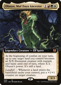 Obuun, Mul Daya Ancestor (Extended Art) [Zendikar Rising Commander] | North Game Den