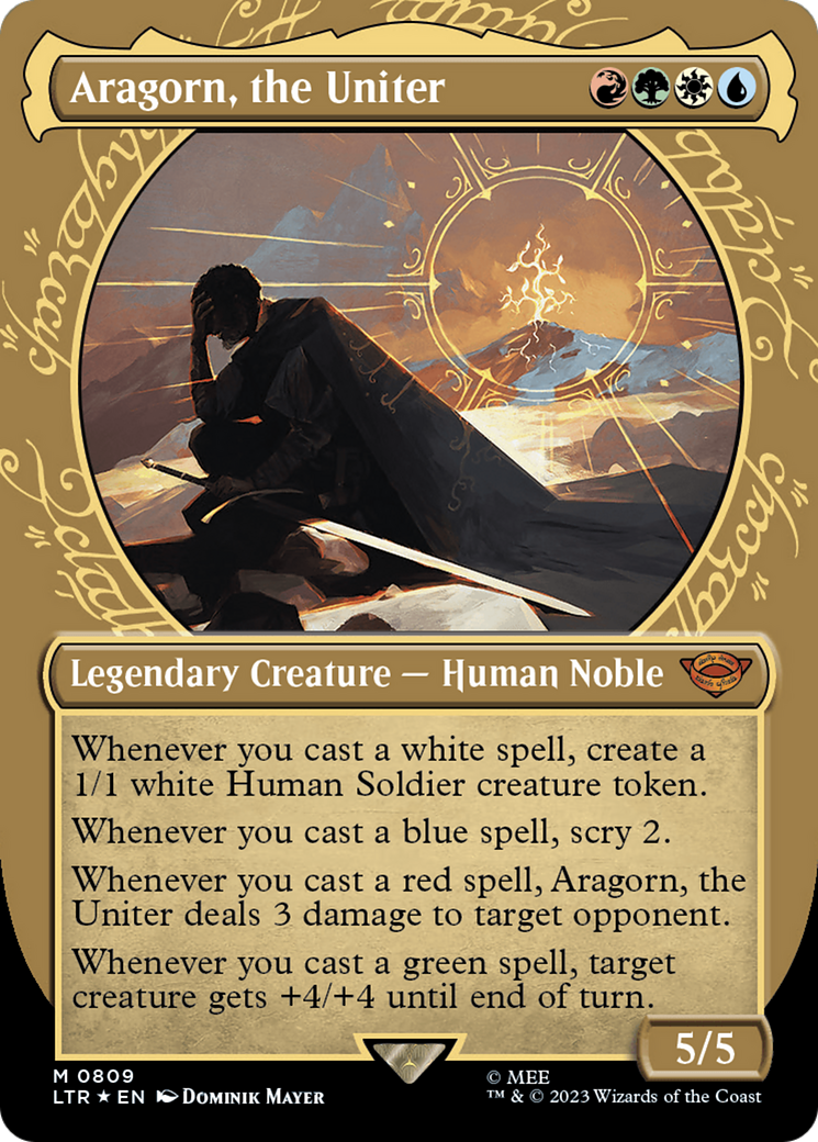 Aragorn, the Uniter (Showcase) (Surge Foil) [The Lord of the Rings: Tales of Middle-Earth] | North Game Den