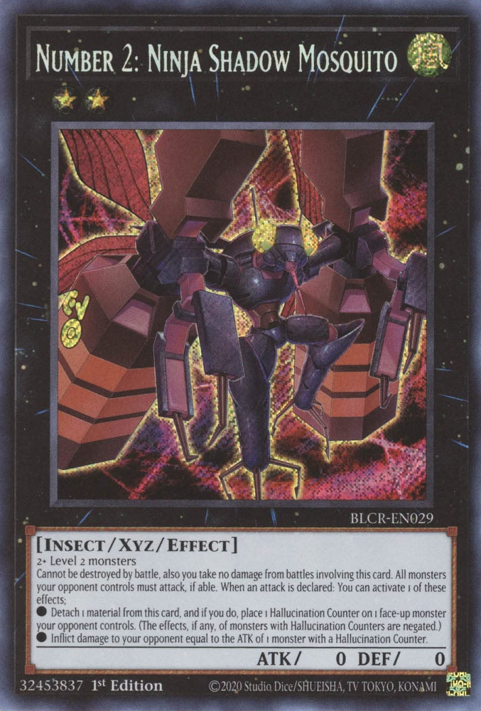 Number 2: Ninja Shadow Mosquito [BLCR-EN029] Secret Rare | North Game Den