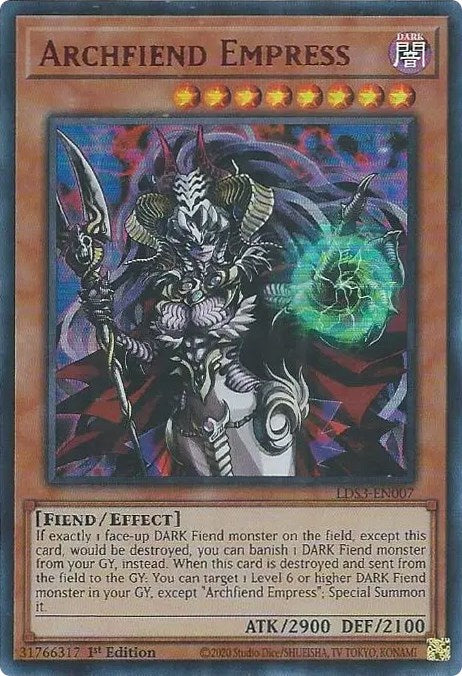 Archfiend Empress (Red) [LDS3-EN007] Ultra Rare | North Game Den