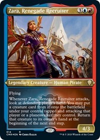 Zara, Renegade Recruiter (Foil Etched) [Commander Legends] | North Game Den