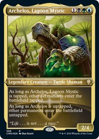 Archelos, Lagoon Mystic (Foil Etched) [Commander Legends] | North Game Den