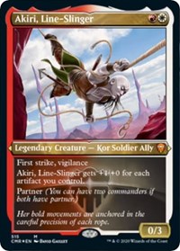 Akiri, Line-Slinger (Foil Etched) [Commander Legends] | North Game Den