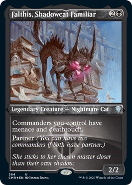 Falthis, Shadowcat Familiar (Foil Etched) [Commander Legends] | North Game Den