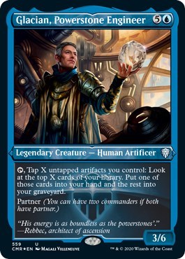 Glacian, Powerstone Engineer (Foil Etched) [Commander Legends] | North Game Den