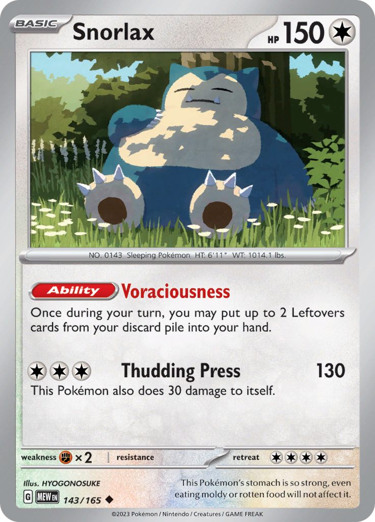 Snorlax (143/165) [Scarlet & Violet: 151] | North Game Den