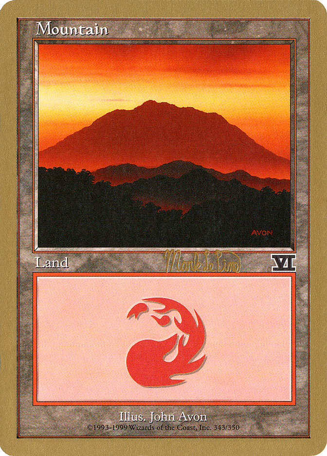 Mountain (mlp346a) (Mark Le Pine) [World Championship Decks 1999] | North Game Den