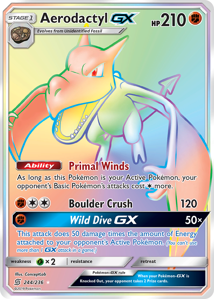 Aerodactyl GX (244/236) [Sun & Moon: Unified Minds] | North Game Den