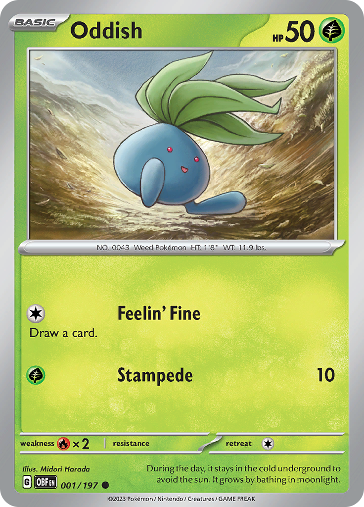 Oddish (001/197) [Scarlet & Violet: Obsidian Flames] | North Game Den