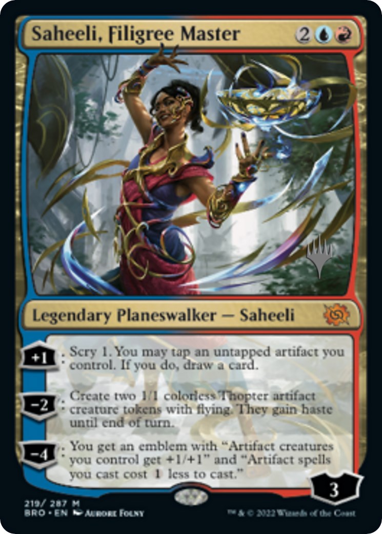 Saheeli, Filigree Master (Promo Pack) [The Brothers' War Promos] | North Game Den