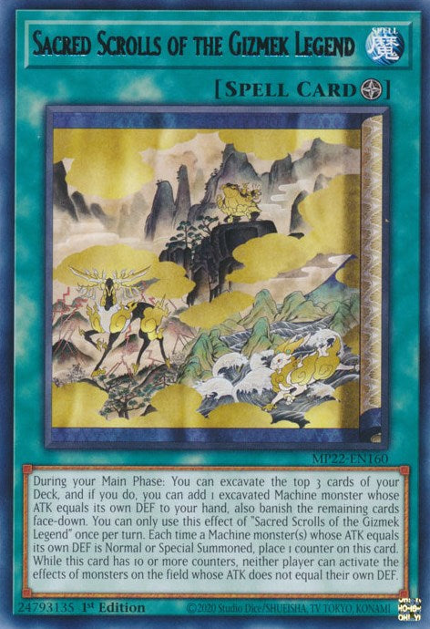 Sacred Scrolls of the Gizmek Legend [MP22-EN160] Rare | North Game Den