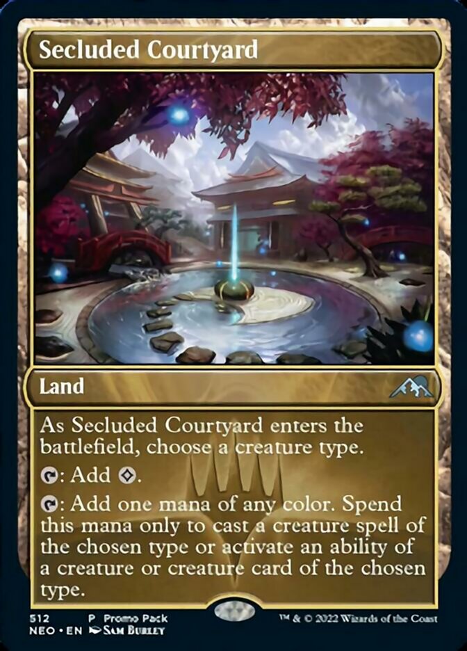 Secluded Courtyard (Promo Pack) [Kamigawa: Neon Dynasty Promos] | North Game Den