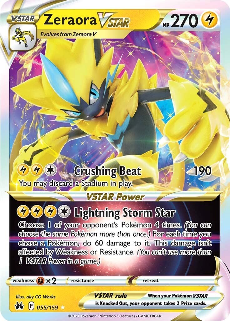 Zeraora VSTAR (055/159) [Sword & Shield: Crown Zenith] | North Game Den