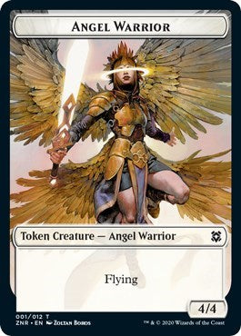 Angel Warrior // Shark Double-sided Token (Challenger 2021) [Unique and Miscellaneous Promos] | North Game Den