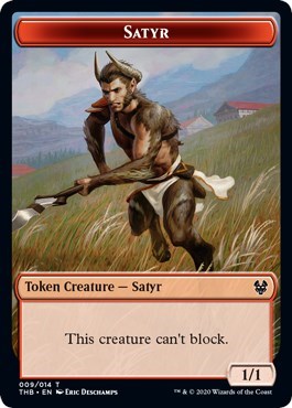 Satyr // Goblin Construct Double-sided Token (Challenger 2021) [Unique and Miscellaneous Promos] | North Game Den
