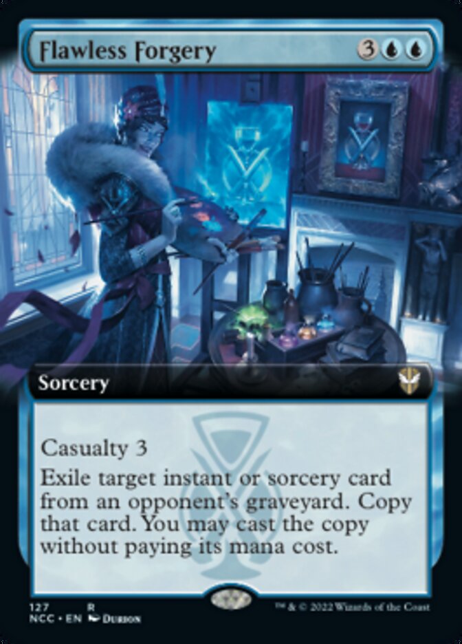 Flawless Forgery (Extended Art) [Streets of New Capenna Commander] | North Game Den