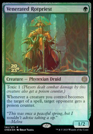 Venerated Rotpriest [Phyrexia: All Will Be One Prerelease Promos] | North Game Den