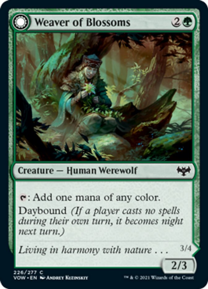 Weaver of Blossoms // Blossom-Clad Werewolf [Innistrad: Crimson Vow] | North Game Den