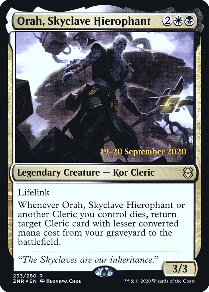 Orah, Skyclave Hierophant  [Zendikar Rising Prerelease Promos] | North Game Den