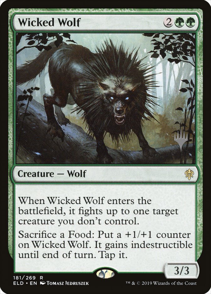 Wicked Wolf (Promo Pack) [Throne of Eldraine Promos] | North Game Den