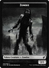 Zombie (010) // Zombie (011) Double-sided Token [Commander 2019 Tokens] | North Game Den