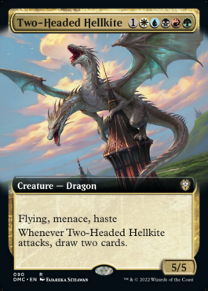 Two-Headed Hellkite (Extended Art) [Dominaria United Commander] | North Game Den