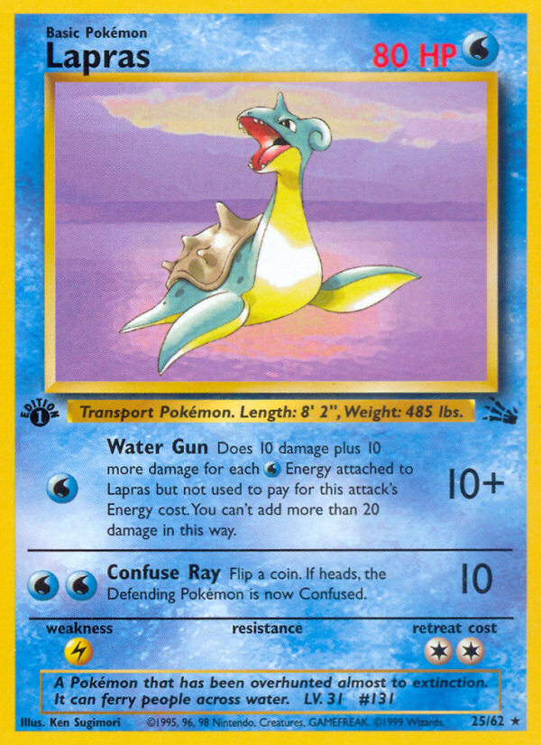 Lapras (25/62) [Fossil 1st Edition] | North Game Den
