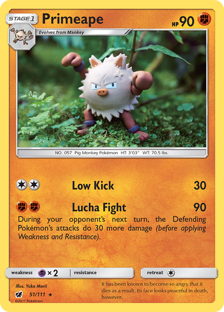 Primeape (51/111) [Sun & Moon: Crimson Invasion] | North Game Den