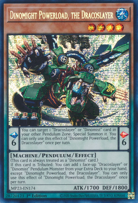 Dinomight Powerload, the Dracoslayer [MP23-EN174] Prismatic Secret Rare | North Game Den