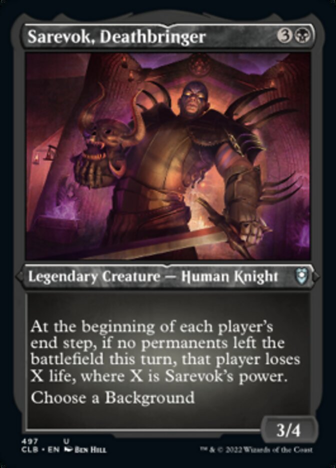 Sarevok, Deathbringer (Foil Etched) [Commander Legends: Battle for Baldur's Gate] | North Game Den