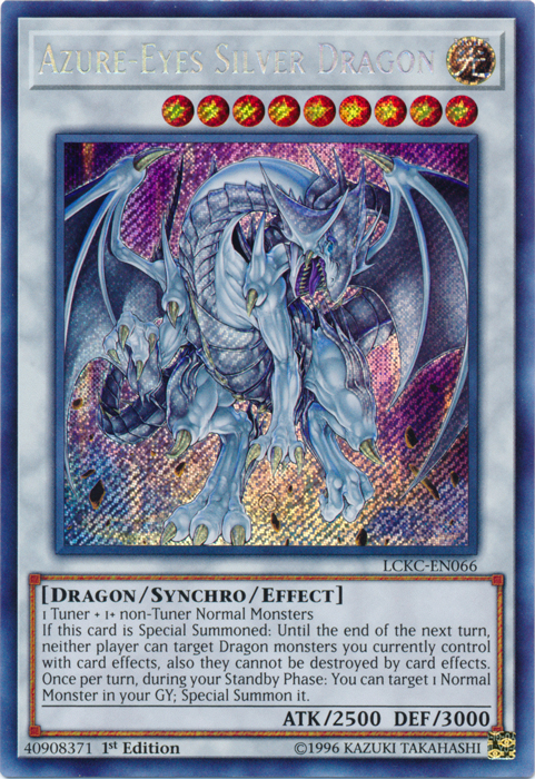 Azure-Eyes Silver Dragon [LCKC-EN066] Secret Rare | North Game Den