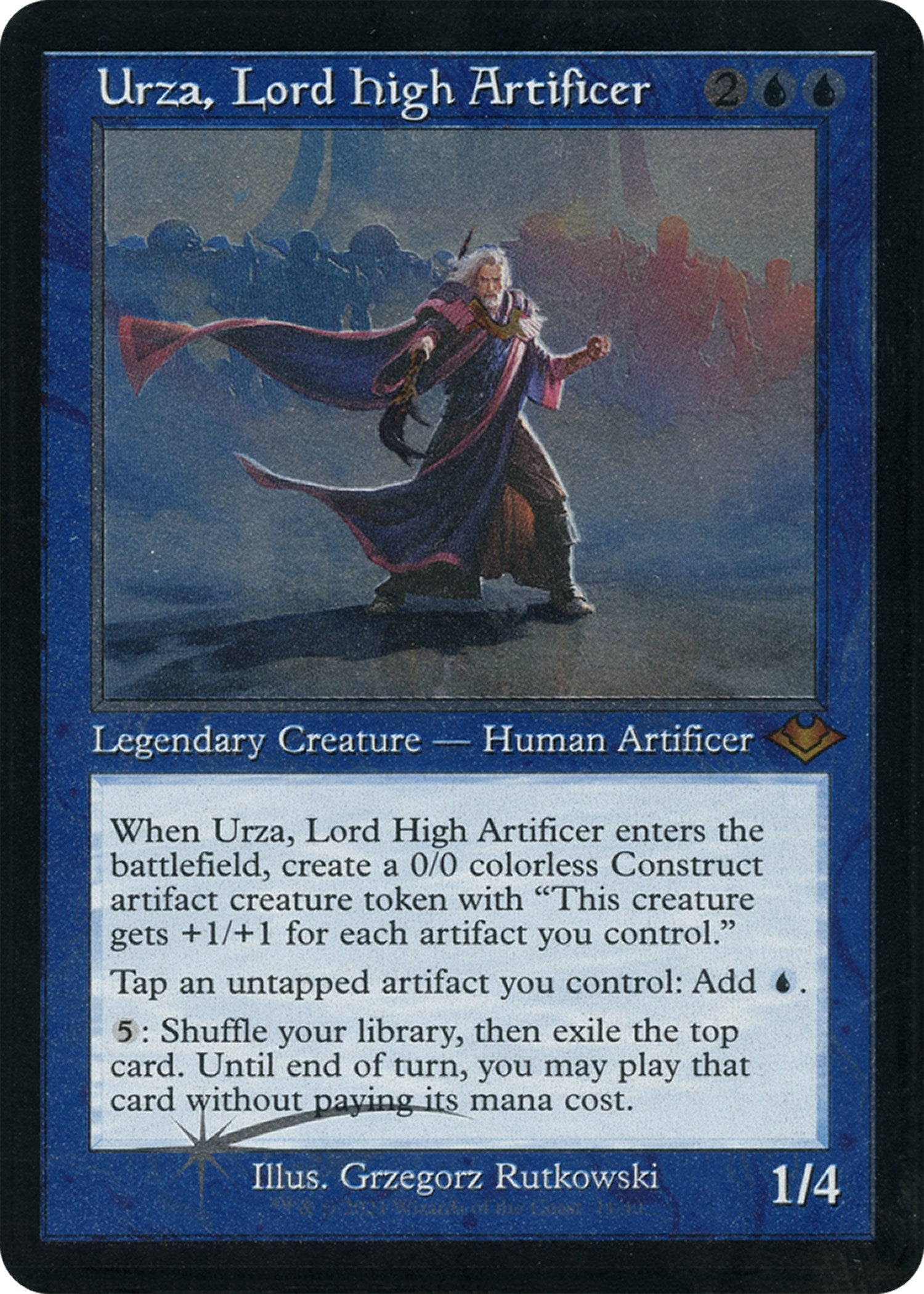 Urza, Lord High Artificer (Retro Foil Etched) [Modern Horizons 2] | North Game Den