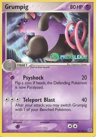 Grumpig (29/106) (Prerelease Promo) [Nintendo: Black Star Promos] | North Game Den