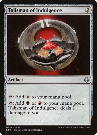 Talisman of Indulgence [Archenemy: Nicol Bolas] | North Game Den