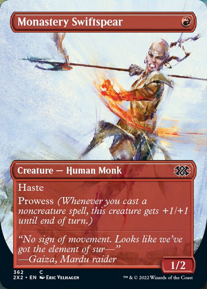 Monastery Swiftspear (Borderless Alternate Art) [Double Masters 2022] | North Game Den