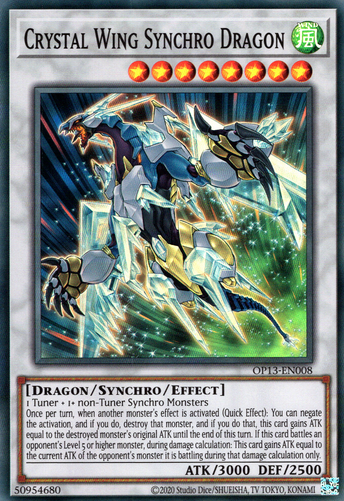 Crystal Wing Synchro Dragon [OP13-EN008] Super Rare | North Game Den