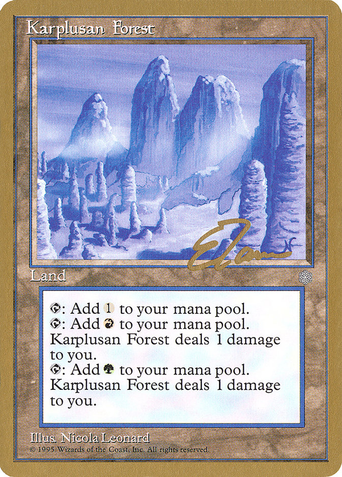 Karplusan Forest (Eric Tam) [Pro Tour Collector Set] | North Game Den