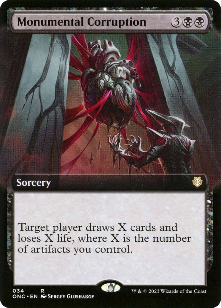 Monumental Corruption (Extended Art) [Phyrexia: All Will Be One Commander] | North Game Den