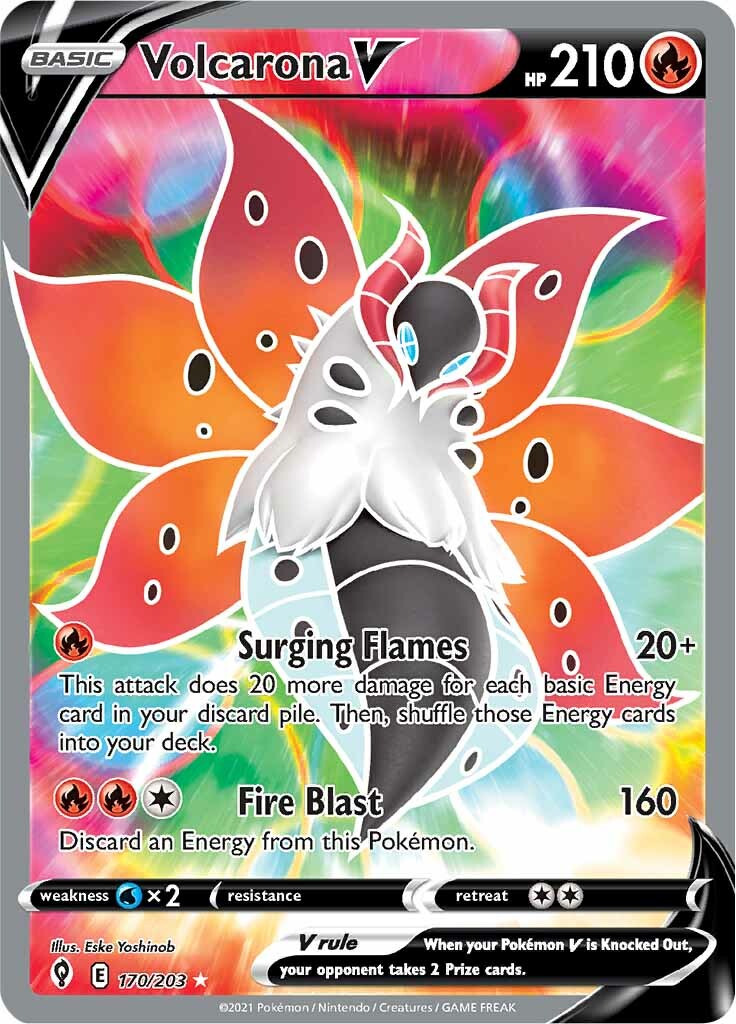 Volcarona V (170/203) [Sword & Shield: Evolving Skies] | North Game Den