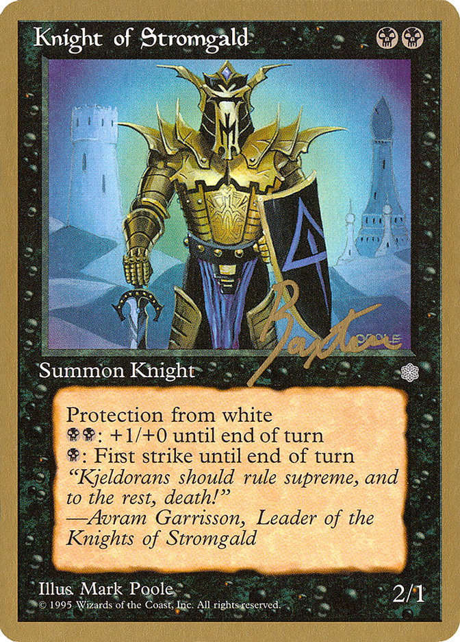 Knight of Stromgald (George Baxter) [Pro Tour Collector Set] | North Game Den