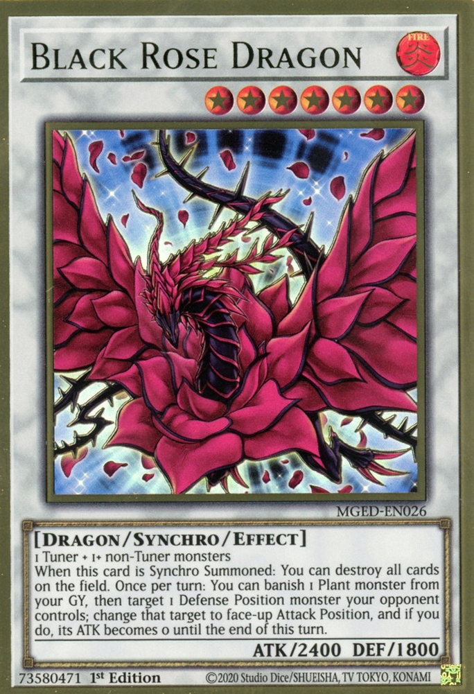 Black Rose Dragon [MGED-EN026] Gold Rare | North Game Den