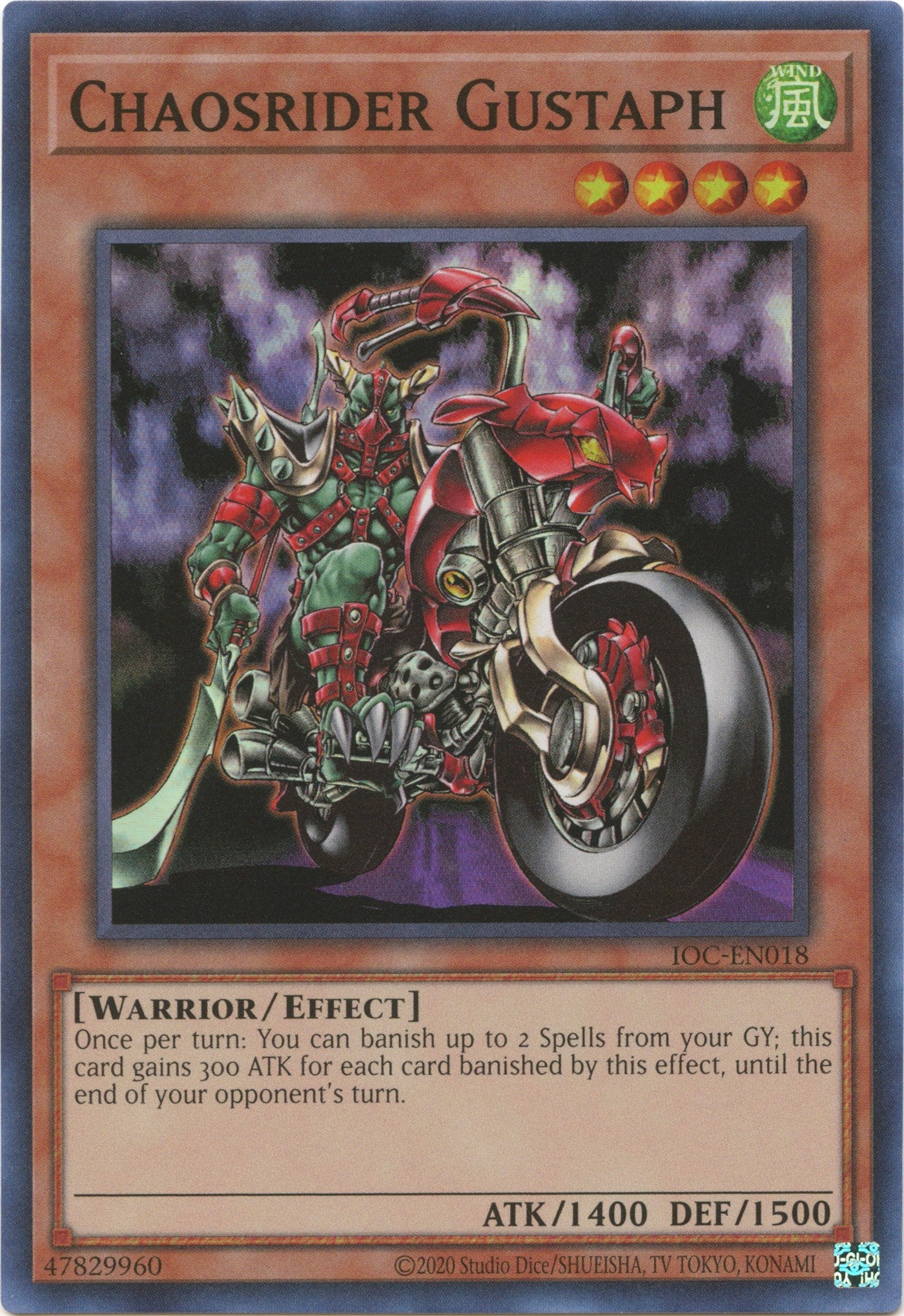 Chaosrider Gustaph (25th Anniversary) [IOC-EN018] Super Rare | North Game Den