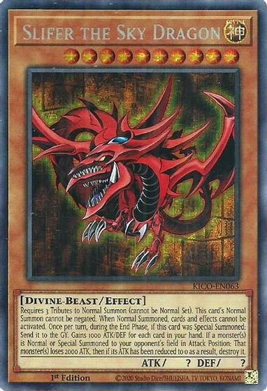 Slifer the Sky Dragon [KICO-EN063] Secret Pharaoh’s Rare | North Game Den